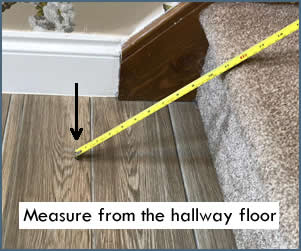 Measure from the hallway floor