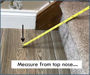 Measure from top nose